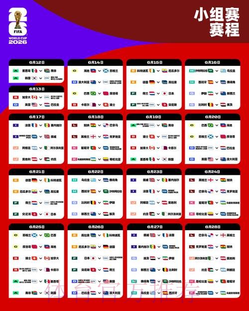 世界杯赛程推荐